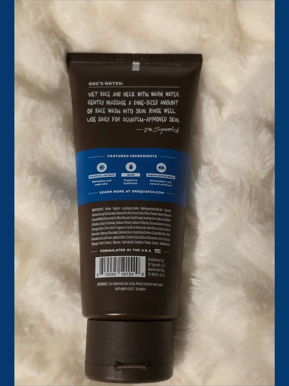 Dr. Squatch Fresh Falls Men's Face Wash